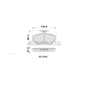 Compre Pastilhas de travão da BRAXIS AA0028 a um preço baixo por 14,87 €