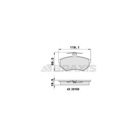 Compre Pastilhas de travão da BRAXIS AA0040 a um preço baixo por 13,40 €