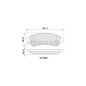 Compre Pastilhas de travão da BRAXIS AA0066 a um preço baixo por 17,03 €