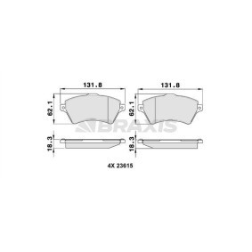 Compre Pastilhas de travão da BRAXIS AA0097 a um preço baixo por 13,47 €