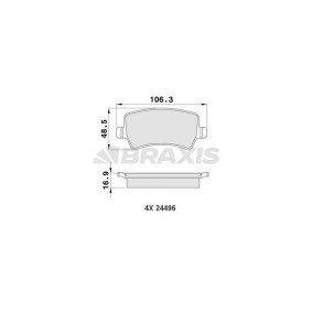 Compre Pastilhas de travão da BRAXIS AA0119 a um preço baixo por 17,31 €