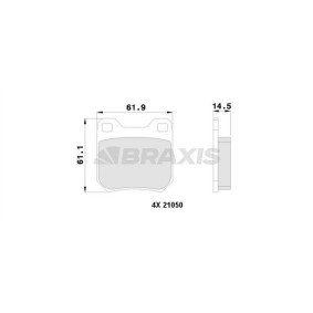 Comprar Juego de pastillas de freno de BRAXIS AA0125 a bajo precio de 11,88 €