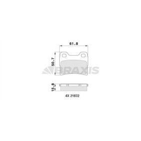 Comprar Juego de pastillas de freno de BRAXIS AA0150 a bajo precio de 10,54 €