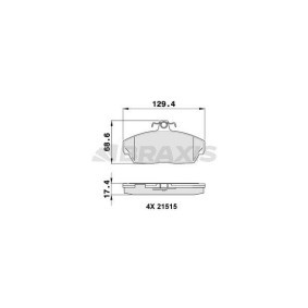 Compre Pastilhas de travão da BRAXIS AA0153 a um preço baixo por 18,50 €