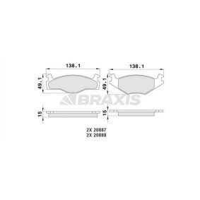 Comprar Juego de pastillas de freno de BRAXIS AA0167 a bajo precio de 14,25 €