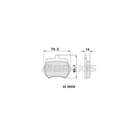Comprar Juego de pastillas de freno de BRAXIS AA0200 a bajo precio de 11,13 €