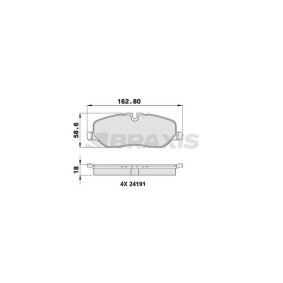 Compre Pastilhas de travão da BRAXIS AA0207 a um preço baixo por 20,84 €