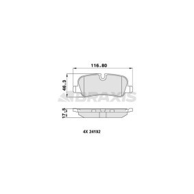 Compre Pastilhas de travão da BRAXIS AA0216 a um preço baixo por 15,08 €
