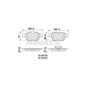 Compre Pastilhas de travão da BRAXIS AA0261 a um preço baixo por 31,25 €