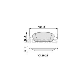 Compre Pastilhas de travão da BRAXIS AA0302 a um preço baixo por 27,41 €