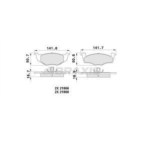 Compre Pastilhas de travão da BRAXIS AA0316 a um preço baixo por 17,35 €
