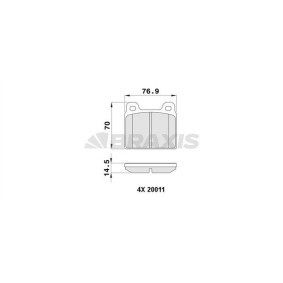 Compre Pastilhas de travão da BRAXIS AA0376 a um preço baixo por 13,49 €