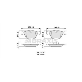 Compre Pastilhas de travão da BRAXIS AA0472 a um preço baixo por 19,88 €