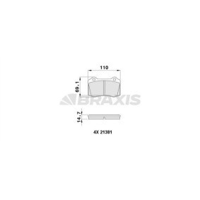 Compre Pastilhas de travão da BRAXIS AA0479 a um preço baixo por 22,63 €