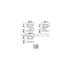 Bremsbeläge AB0014 von BRAXIS günstig für 25,42 € online kaufen