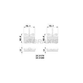 Comprar Juego de pastillas de freno de BRAXIS AB0108 a bajo precio de 13,78 €