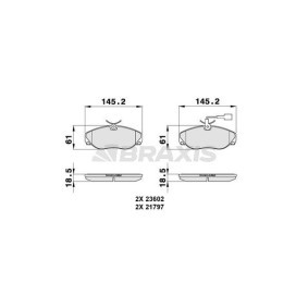 Compre Pastilhas de travão da BRAXIS AB0125 a um preço baixo por 24,77 €