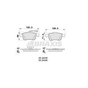Compre Pastilhas de travão da BRAXIS AB0189 a um preço baixo por 19,75 €
