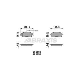 Comprar Juego de pastillas de freno de BRAXIS AB0199 a bajo precio de 23,74 €