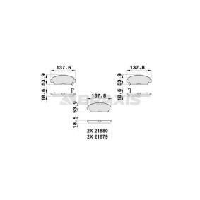 Comprar Juego de pastillas de freno de BRAXIS AB0255 a bajo precio de 23,06 €