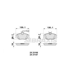 Compre Pastilhas de travão da BRAXIS AB0315 a um preço baixo por 26,97 €