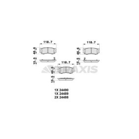 Compre Pastilhas de travão da BRAXIS AB0355 a um preço baixo por 14,83 €