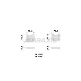 Comprar Juego de pastillas de freno de BRAXIS AB0369 a bajo precio de 15,43 €