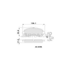 Compre Pastilhas de travão da BRAXIS AB0386 a um preço baixo por 19,02 €