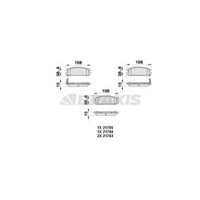 Compre Pastilhas de travão da BRAXIS AB0412 a um preço baixo por 13,49 €