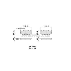 Comprar Juego de pastillas de freno de BRAXIS AB0424 a bajo precio de 31,37 €