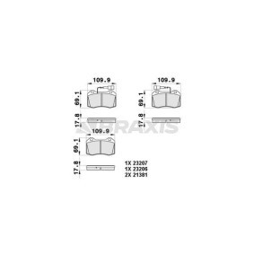 Compre Pastilhas de travão da BRAXIS AB0428 a um preço baixo por 23,85 €
