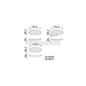 Bremsbeläge AB0528 von BRAXIS günstig für 29,04 € online kaufen