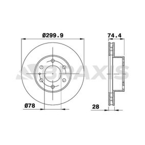 Comprar Disco de freno de BRAXIS AD1015 a bajo precio de 77,19 €