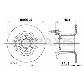 Comprar Disco de freno de BRAXIS AD1024 a bajo precio de 102,31 €