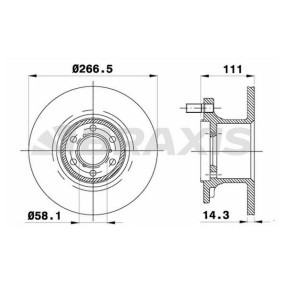 Comprar Disco de freno de BRAXIS AD1033 a bajo precio de 128,04 €