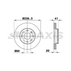 Comprar Disco de freno de BRAXIS AE0032 a bajo precio de 33,77 €