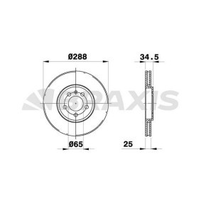 Bremsscheibe AE0047 von BRAXIS günstig für 59,47 € online kaufen