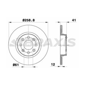 Comprar Disco de freno de BRAXIS AE0051 a bajo precio de 44,50 €