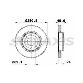 Compre Disco de travão da BRAXIS AE0180 a um preço baixo por 56,65 €