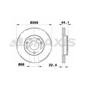 Comprar Disco de freno de BRAXIS AE0261 a bajo precio de 51,35 €