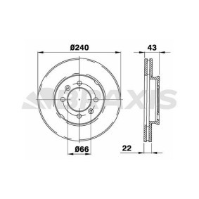 Comprar Disco de freno de BRAXIS AE0389 a bajo precio de 43,49 €