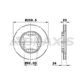 Comprar Disco de freno de BRAXIS AE0423 a bajo precio de 43,08 €
