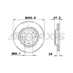 Comprar Disco de freno de BRAXIS AE0509 a bajo precio de 55,50 €