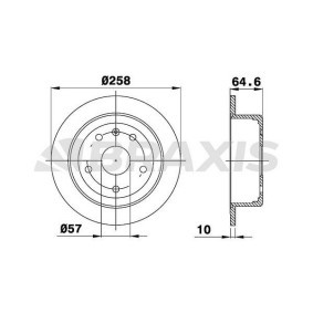 Comprar Disco de freno de BRAXIS AE0553 a bajo precio de 44,38 €