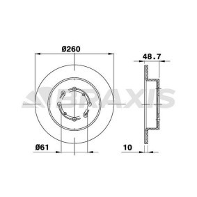 Comprar Disco de freno de BRAXIS AE0562 a bajo precio de 44,38 €
