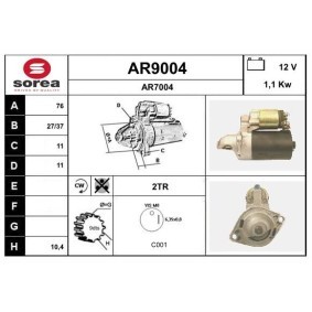 Compre Motor de arranque da SNRA AR9004 a um preço baixo por 102,54 €