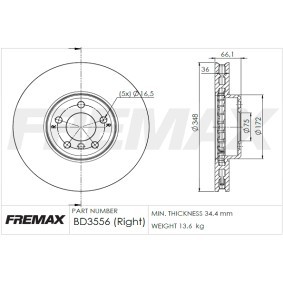 Compre Disco de travão da FREMAX BD-3556 a um preço baixo por 93,70 €