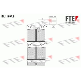 Achetez des Plaquettes de frein FTE BL1179A2 à prix pour 54,54 €