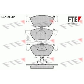 Achetez des Plaquettes de frein FTE BL1893A2 à prix pour 40,03 €