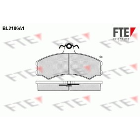 Compre Pastilhas de travão de FTE online para 88/109 Hardtop (LR) a preços moderados